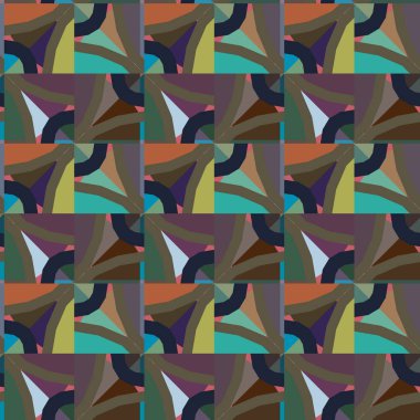 Geometrik süslemeli vektör deseni. Kusursuz tasarım dokusu 