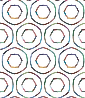 Geometrik süslemeli vektör deseni. Kusursuz tasarım dokusu 
