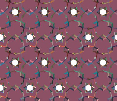 Geometrik süslemeli vektör deseni. Kusursuz tasarım dokusu 