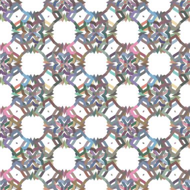 Geometrik süslemeli vektör deseni. Kusursuz tasarım dokusu 