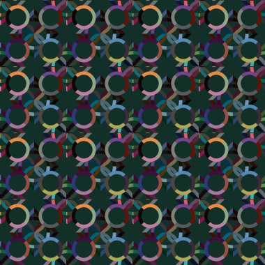 Geometrik süslemeli vektör deseni. Kusursuz tasarım dokusu 