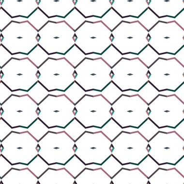 Geometrik süslemeli vektör deseni. Kusursuz tasarım dokusu 