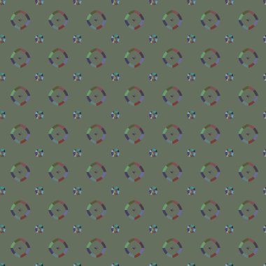 Geometrik süslemeli vektör deseni. Kusursuz tasarım dokusu 