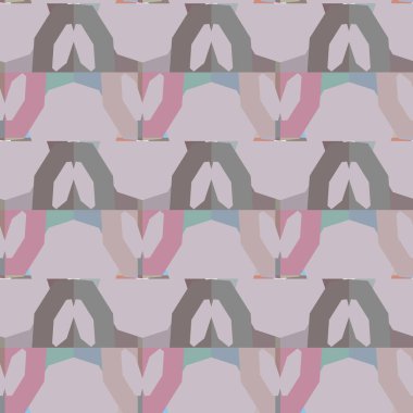 Geometrik süslemeli vektör deseni. Kusursuz tasarım dokusu