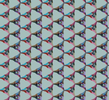 Geometrik süslemeli vektör deseni. Kusursuz tasarım dokusu