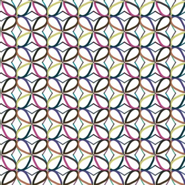 Geometrik süslemeli vektör deseni. Kusursuz tasarım dokusu 