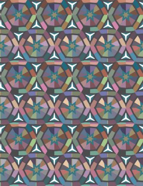 Geometrik süslemeli vektör deseni. Kusursuz tasarım dokusu