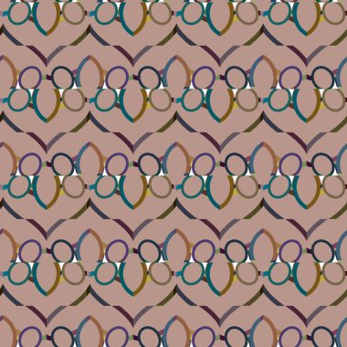 Geometrik süslemeli vektör deseni. Kusursuz tasarım dokusu 