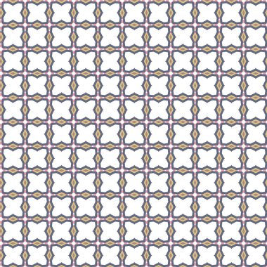 Geometrik süslemeli vektör deseni. Kusursuz tasarım dokusu 