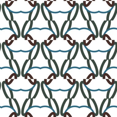 Geometrik süslemeli vektör deseni. Kusursuz tasarım dokusu 