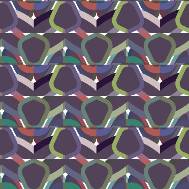 Geometrik süslemeli vektör deseni. Kusursuz tasarım dokusu 