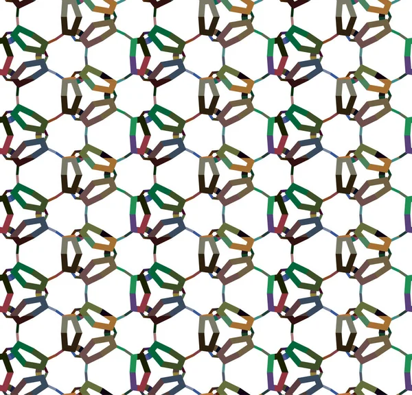 Geometrik Süslemeli Vektör Deseni Kusursuz Tasarım Dokusu — Stok Vektör