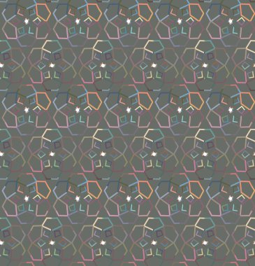 Geometrik süslemeli vektör deseni. Kusursuz tasarım dokusu