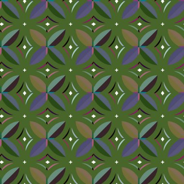 Geometrik süslemeli vektör deseni. Kusursuz tasarım dokusu