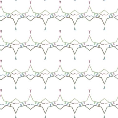 Geometrik süslemeli vektör deseni. Kusursuz tasarım dokusu 
