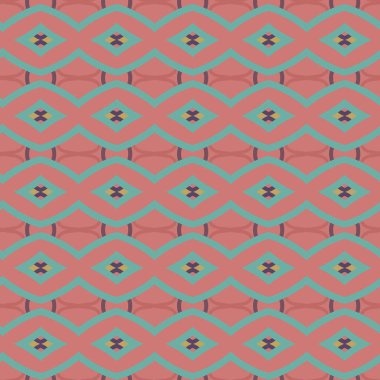 Geometrik süslemeli vektör deseni. Kusursuz tasarım dokusu 