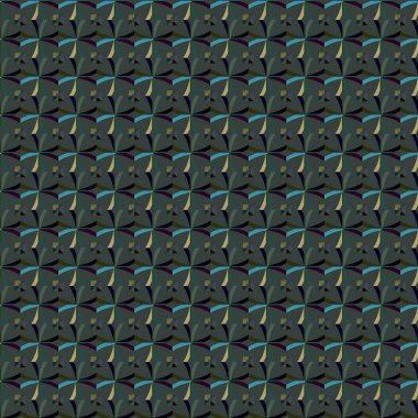 Geometrik süslemeli vektör deseni. Kusursuz tasarım dokusu 