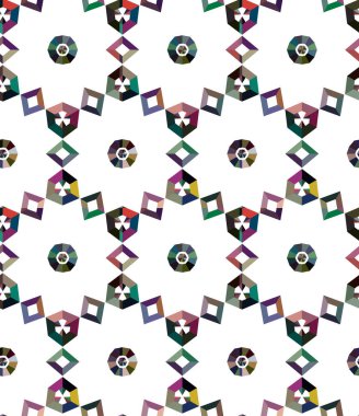 Geometrik süslemeli vektör deseni. Kusursuz tasarım dokusu 