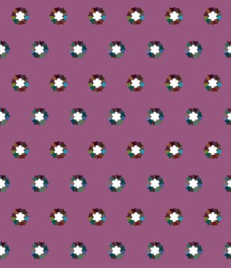 Mavi arkaplanda çiçekler olan kusursuz desen