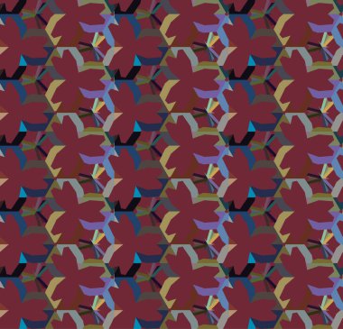 Geometrik süslemeli vektör deseni. Kusursuz tasarım dokusu