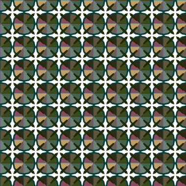 Geometrik süslemeli vektör deseni. Kusursuz tasarım dokusu 