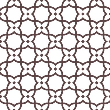 Geometrik süslemeli vektör deseni. Kusursuz tasarım dokusu 