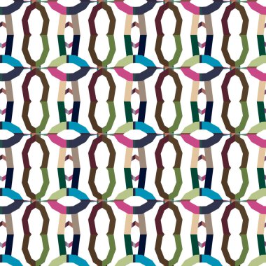 Geometrik süslemeli vektör deseni. Kusursuz tasarım dokusu 