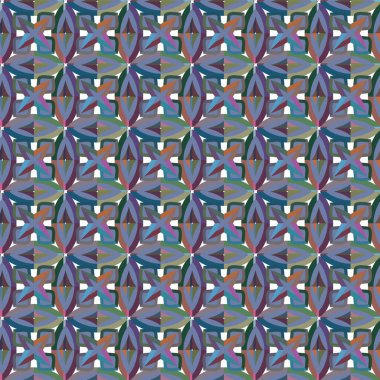 Geometrik süslemeli vektör deseni. Kusursuz tasarım dokusu 