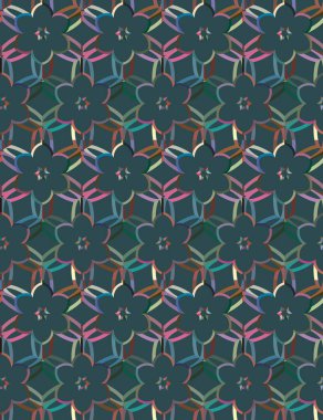 Geometrik süslemeli vektör deseni. Kusursuz tasarım dokusu 