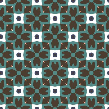 Geometrik süslemeli vektör deseni. Kusursuz tasarım dokusu