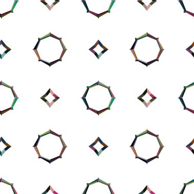 Geometrik süslemeli vektör deseni. Kusursuz tasarım dokusu 