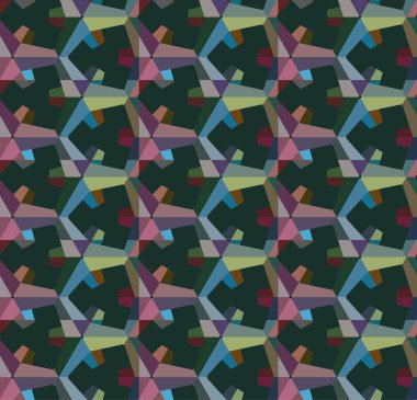 Geometrik süslemeli vektör deseni. Kusursuz tasarım dokusu