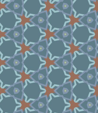 Geometrik süslemeli vektör deseni. Kusursuz tasarım dokusu 