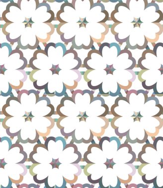 Geometrik süslemeli vektör deseni. Kusursuz tasarım dokusu 