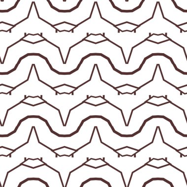 Geometrik süslemeli vektör deseni. Kusursuz tasarım dokusu 