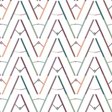 Geometrik süslemeli vektör deseni. Kusursuz tasarım dokusu