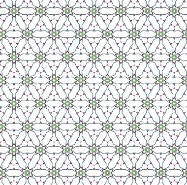 Geometrik süslemeli vektör deseni. Kusursuz tasarım dokusu 