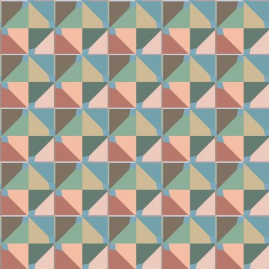 Geometrik süslemeli vektör deseni. Kusursuz tasarım dokusu 