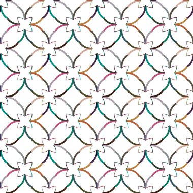 Geometrik süslemeli vektör deseni. Kusursuz tasarım dokusu 