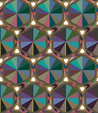 Geometrik süslemeli vektör deseni. Kusursuz tasarım dokusu