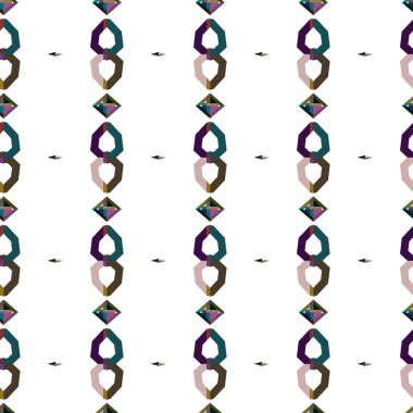 Geometrik süslemeli vektör deseni. Kusursuz tasarım dokusu 