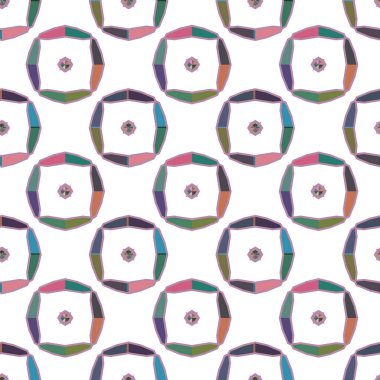 Geometrik süslemeli vektör deseni. Kusursuz tasarım dokusu