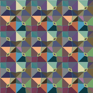 Geometrik süslemeli vektör deseni. Kusursuz tasarım dokusu 