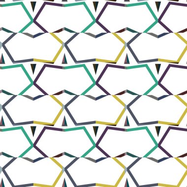 Geometrik süslemeli vektör deseni. Kusursuz tasarım dokusu 