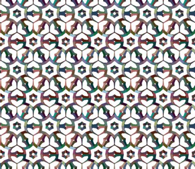 Geometrik süslemeli vektör deseni. Kusursuz tasarım dokusu