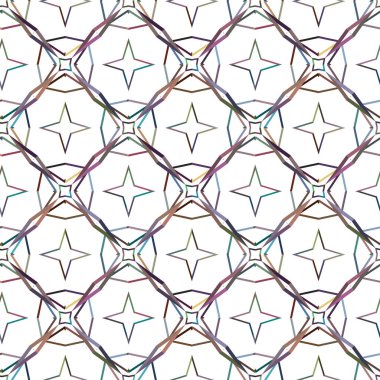 Geometrik süslemeli vektör deseni. Kusursuz tasarım dokusu