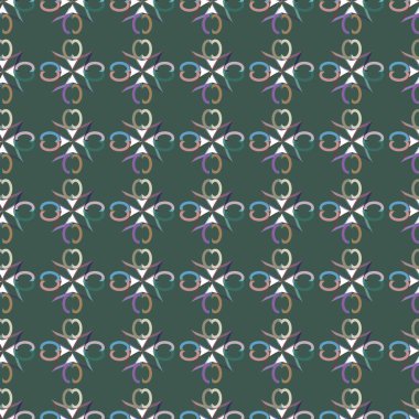 Geometrik süslemeli vektör deseni. Kusursuz tasarım dokusu 