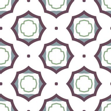 Geometrik süslemeli vektör deseni. Kusursuz tasarım dokusu