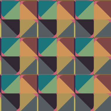 Geometrik süslemeli vektör deseni. Kusursuz tasarım dokusu 