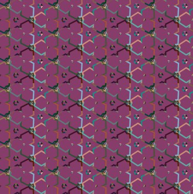 Geometrik süslemeli vektör deseni. Kusursuz tasarım dokusu 